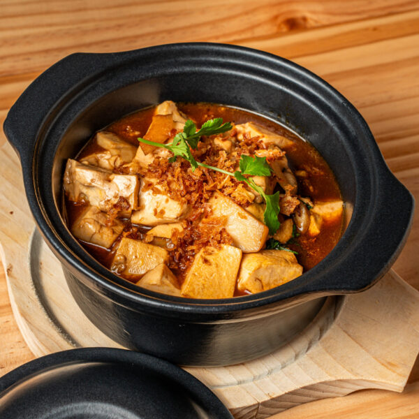 Tofu amb bolets i salsa – Đậu phụ sốt nấm